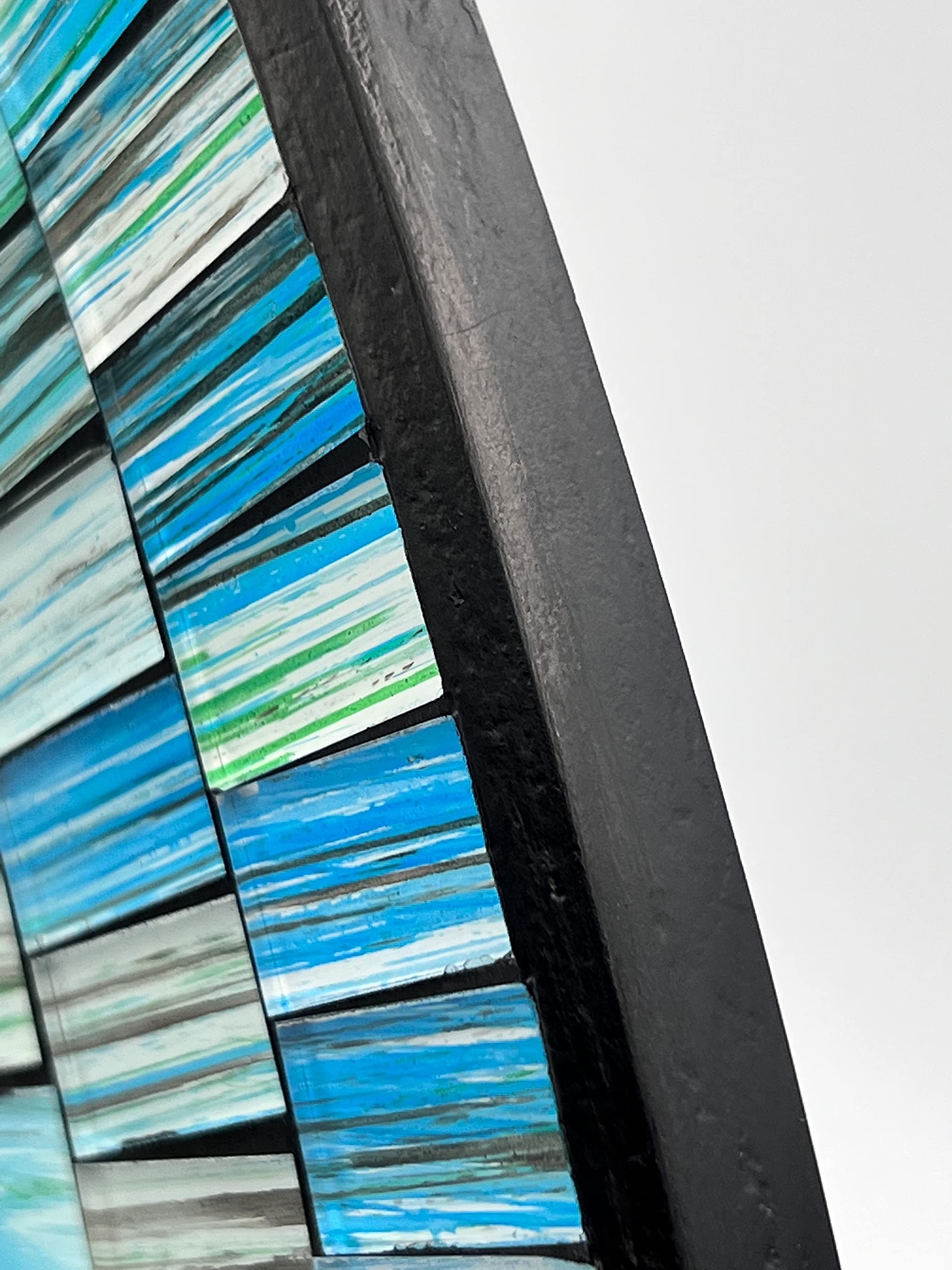 Handcrafted Turquoise Mosaic Wall Mirror - 24