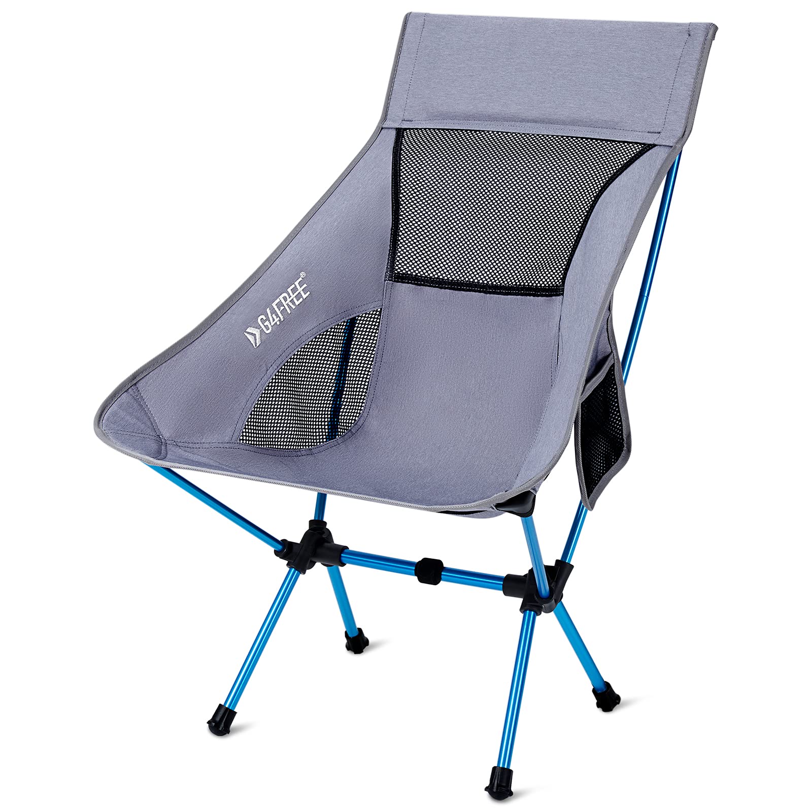 G4Free Portable Camping Chair - Medium Ultralight Folding Chair with Carry Bag, Supports 265lbs - Perfect for Outdoor Hiking, Backpacking, Picnic & Beach Activities