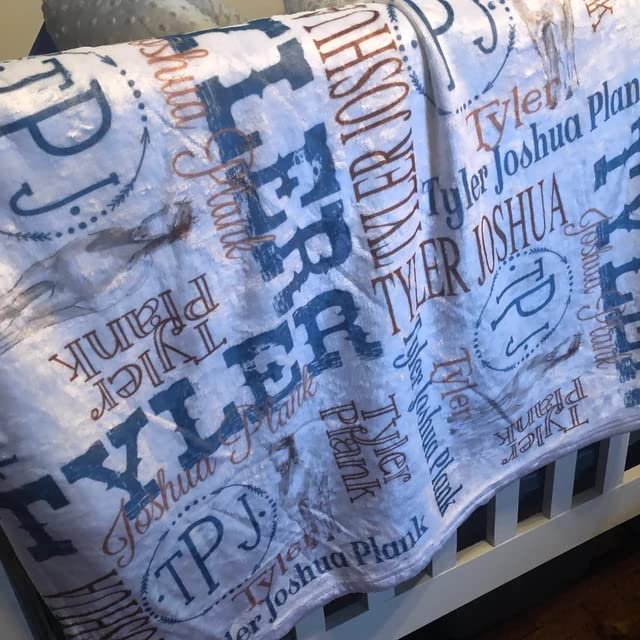 NAZENTI Personalized Baby Blanket for Boys & Girls - Custom Horse & Western Design - Soft Newborn Blanket for Nursery, Gift, or Travel - Perfect for Baby Showers, Christenings, and Photo Shoots