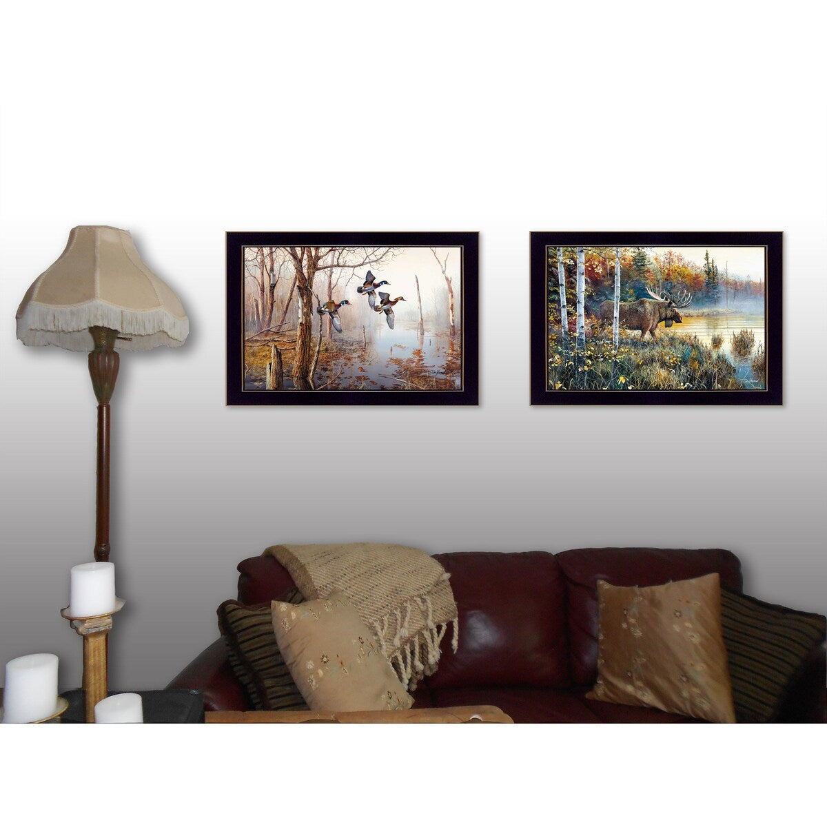 Jim Hansen Backwater Mist Collection - Ready to Hang Framed Wall Art for Living Room, Bedroom & Office Decor