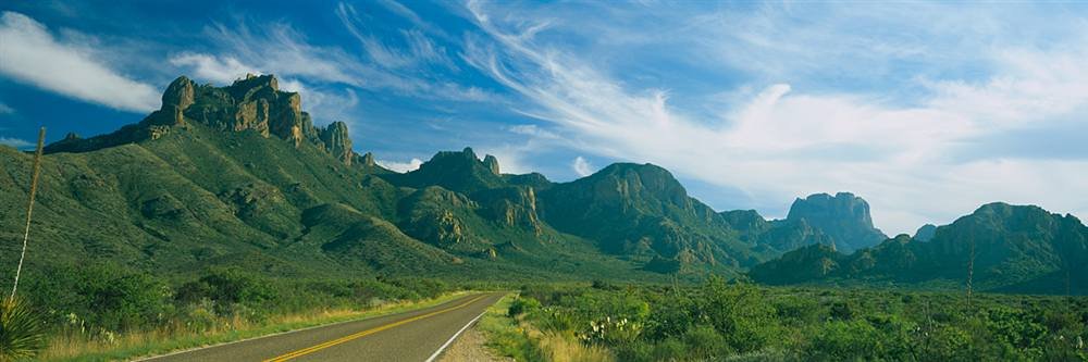 Peel & Stick Wall Mural - Big Bend National Park Highway Scenery (36x12 inches) | Easy DIY Wall Decal for Living Room, Bedroom, Office Decor