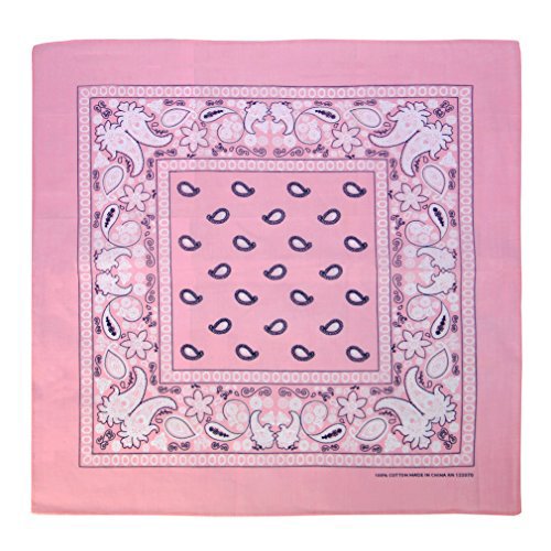 12-Pack Baby Pink & Blue Bandanas - Gender Neutral Baby Shower Decorations for Boys & Girls (Pink Paisley Design) - Perfect for Baby Showers, Birthday Parties & Photo Props