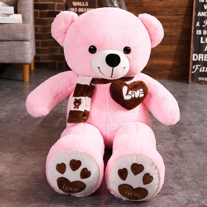 6ft Large Teddy Bear Plush - Giant Stuffed Animal for Kids & Adults, Soft Huggable Cuddly Toy for Bedroom Decor, Nursery, Valentine's Gift, Birthday Present & Photo Props