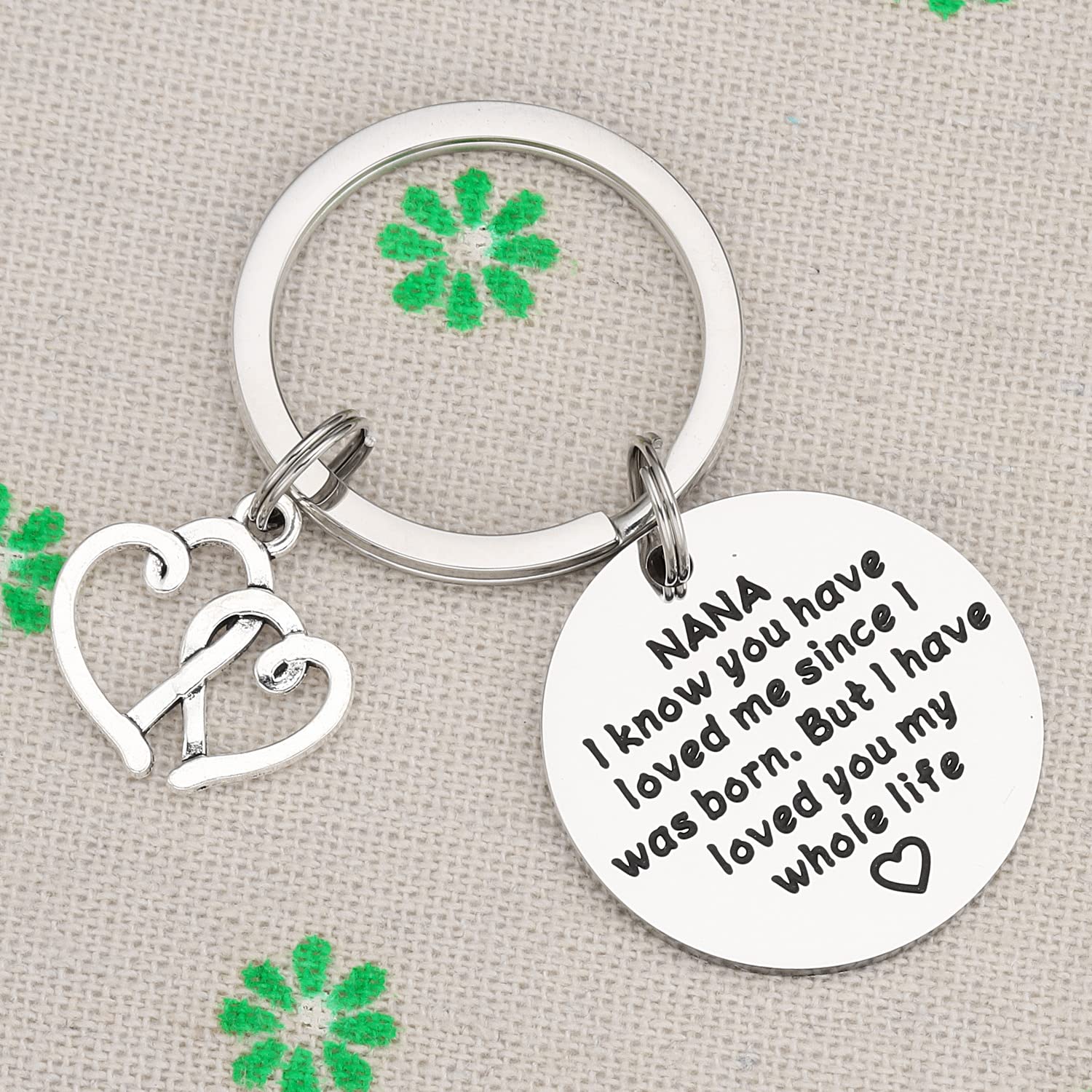 Best Nana Jewelry Gifts for Women - Engraved Bracelet & Keychain Set - Perfect Birthday, Mother's Day & Grandparents Day Presents