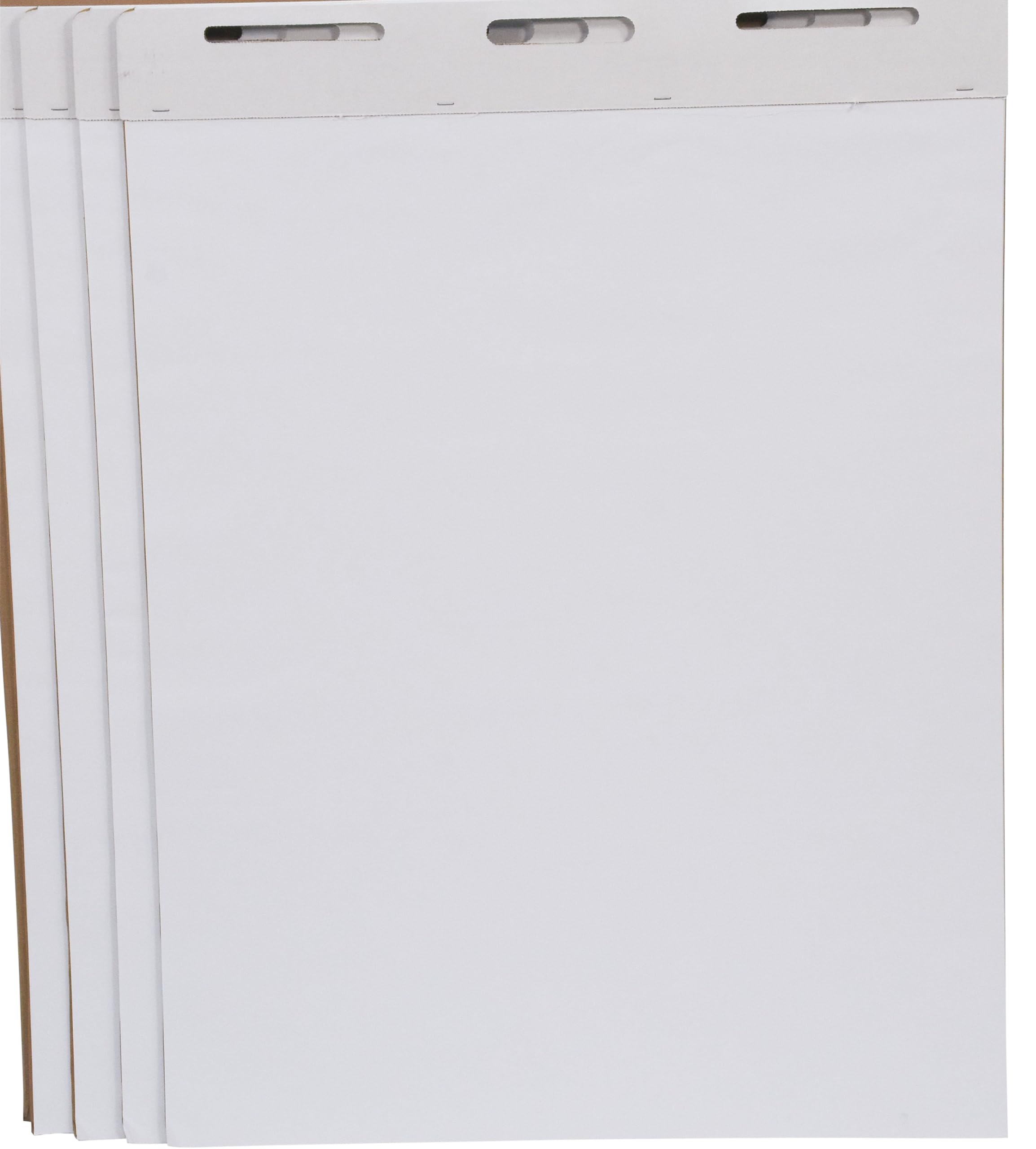 School Smart Unruled Easel Pads - 34 x 27 Inches, 50 Sheets per Pad, White Paper, Pack of 4 | Ideal for Classroom Presentations, Office Brainstorming & Art Projects