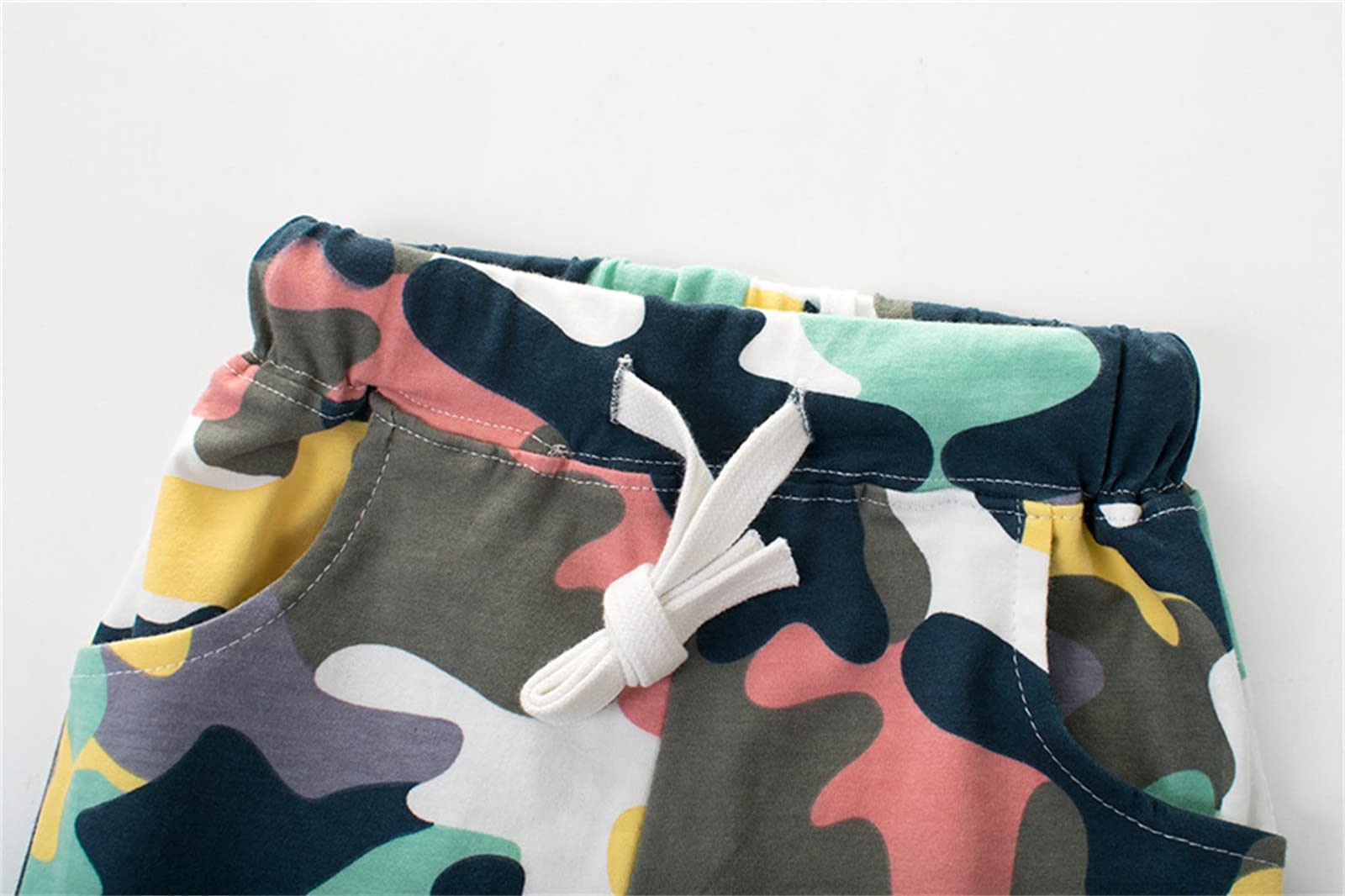 **Boys' Dinosaur Camo Jogger Shorts - Cotton Summer Active Shorts with Pockets for Toddlers & Kids | Playtime, Outdoor Adventures & Casual Wear**