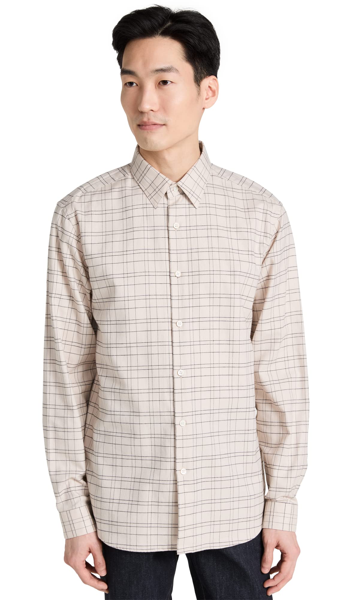 Theory Men's Irving Grid Shirt - Slim Fit Casual Button Down Shirt for Business & Weekend Wear | Premium Cotton Dress Shirt for Office, Date Night & Special Occasions