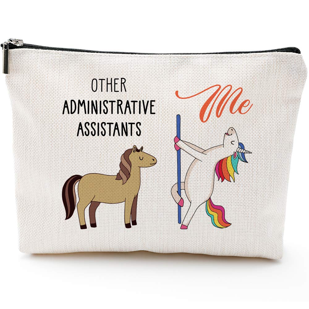 Professional Makeup Bag for Administrative Assistants - Perfect Women's Gift for Birthday & Appreciation - Travel Cosmetic Pouch for Office & Business Trips