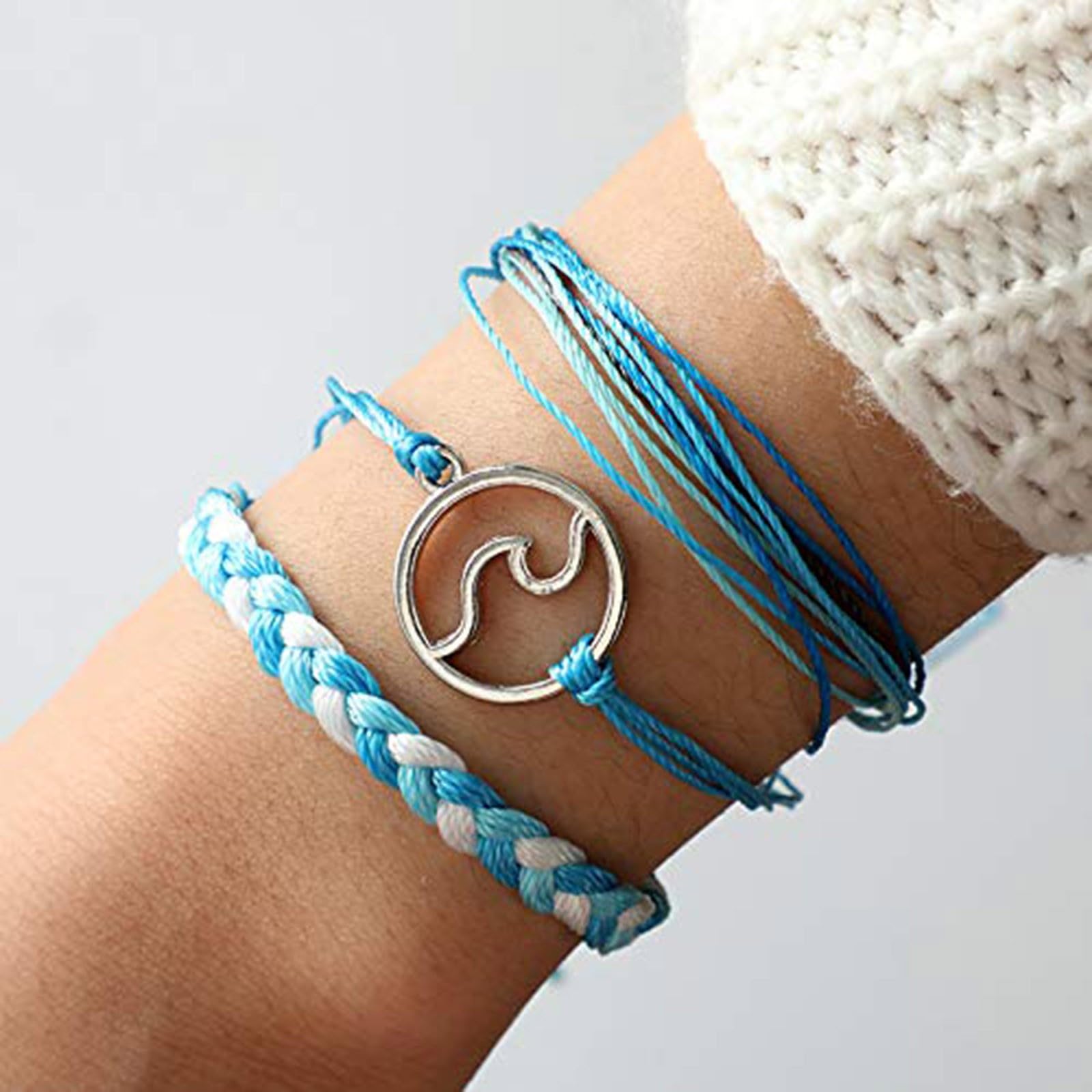 Trendy Wave Bracelet for Women & Teen Girls - Boho Aesthetic Jewelry, VSCO & African Inspired Thread Bracelet - Perfect for Beach, Summer & Festival Outfits