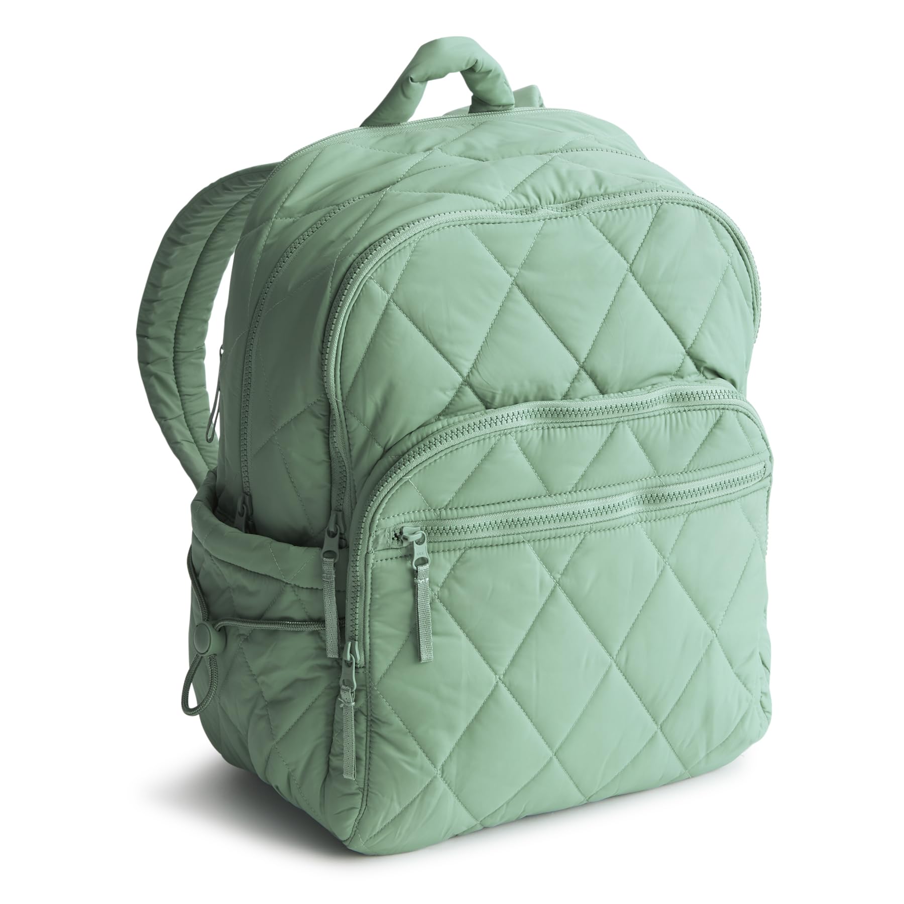 Vera Bradley Featherweight Large Bancroft Backpack - Lightweight Durable Travel Backpack for Women & Girls, Beryl Green - Perfect for School, Work, Travel & Outdoor Adventures