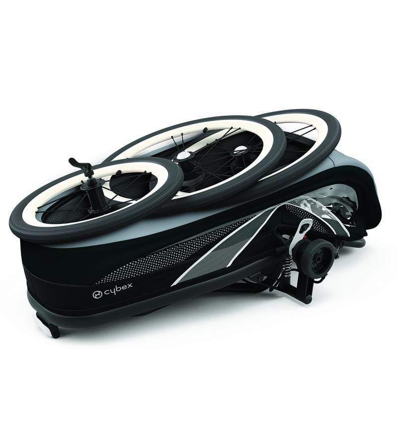 Cybex ZENO Multisport Bike Trailer & Stroller - All Black | Convertible for Jogging, Hiking & Family Outdoors