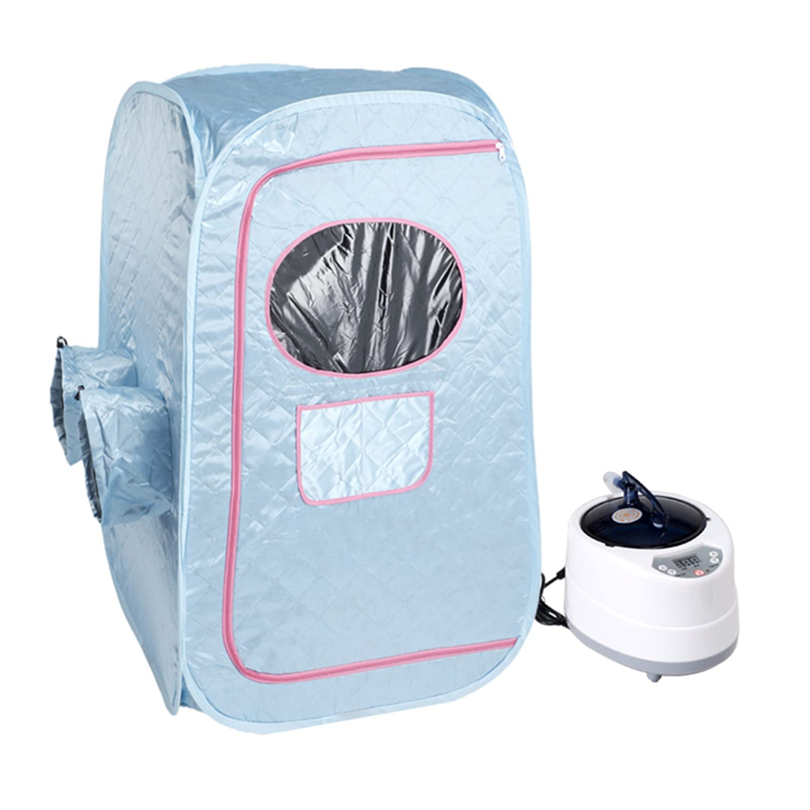 AJLDN Portable Steam Sauna for Home Use - 2L Personal Therapeutic Sauna Tent with Timer & Remote Control - Detox, Weight Loss & Relaxation - Ideal for Spa, Yoga & Post-Workout Recovery - Blue