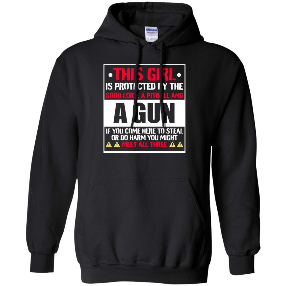 Funny 'This Girl is Protected by a Gun' Hoodie for Women - Cute & Sarcastic Gift for Gun Lovers, Shooting Range, Hunting Trips & Outdoor Adventures