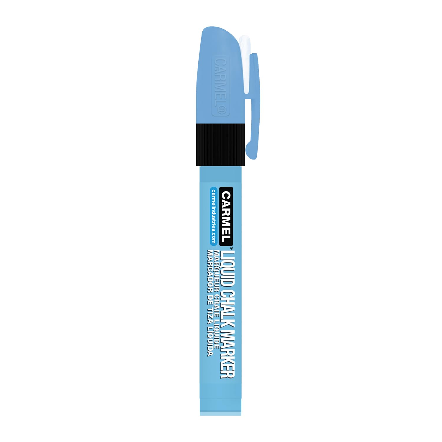 Premium Carmel Liquid Chalk Marker - Medium Tip, Light Blue - Non-Toxic, Vibrant & Erasable - Perfect for Restaurants, Cafes, Whiteboards & DIY Crafts