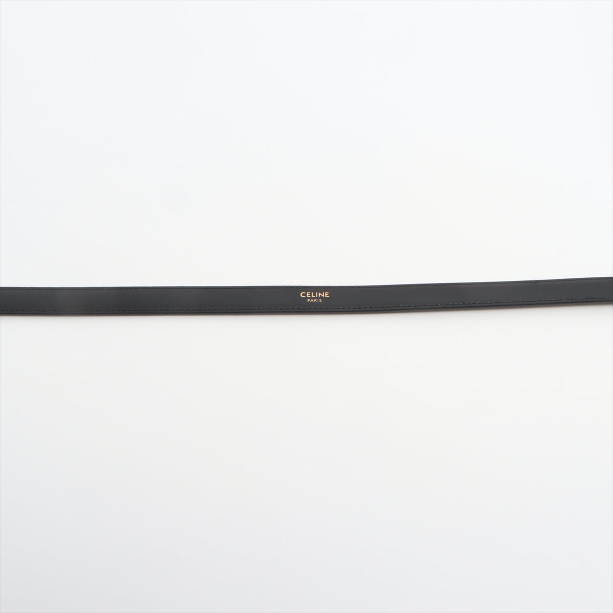 Celine Triomphe Black Leather Belt 75cm - Classic Designer Belt for Women | Perfect for Jeans, Dresses & Office Wear