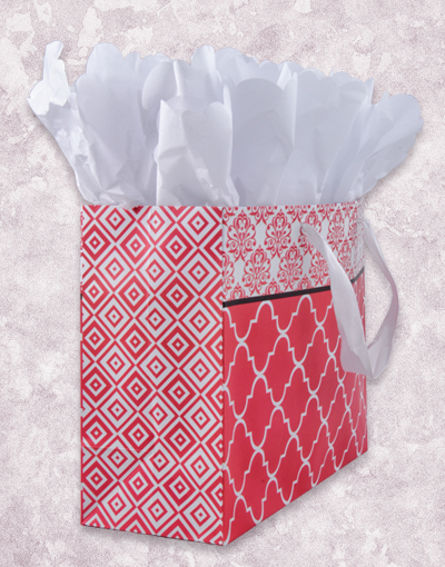 Elegant Coral Gift Bags for Women - Premium Party Favor Pouches for Weddings, Baby Showers & Special Occasions