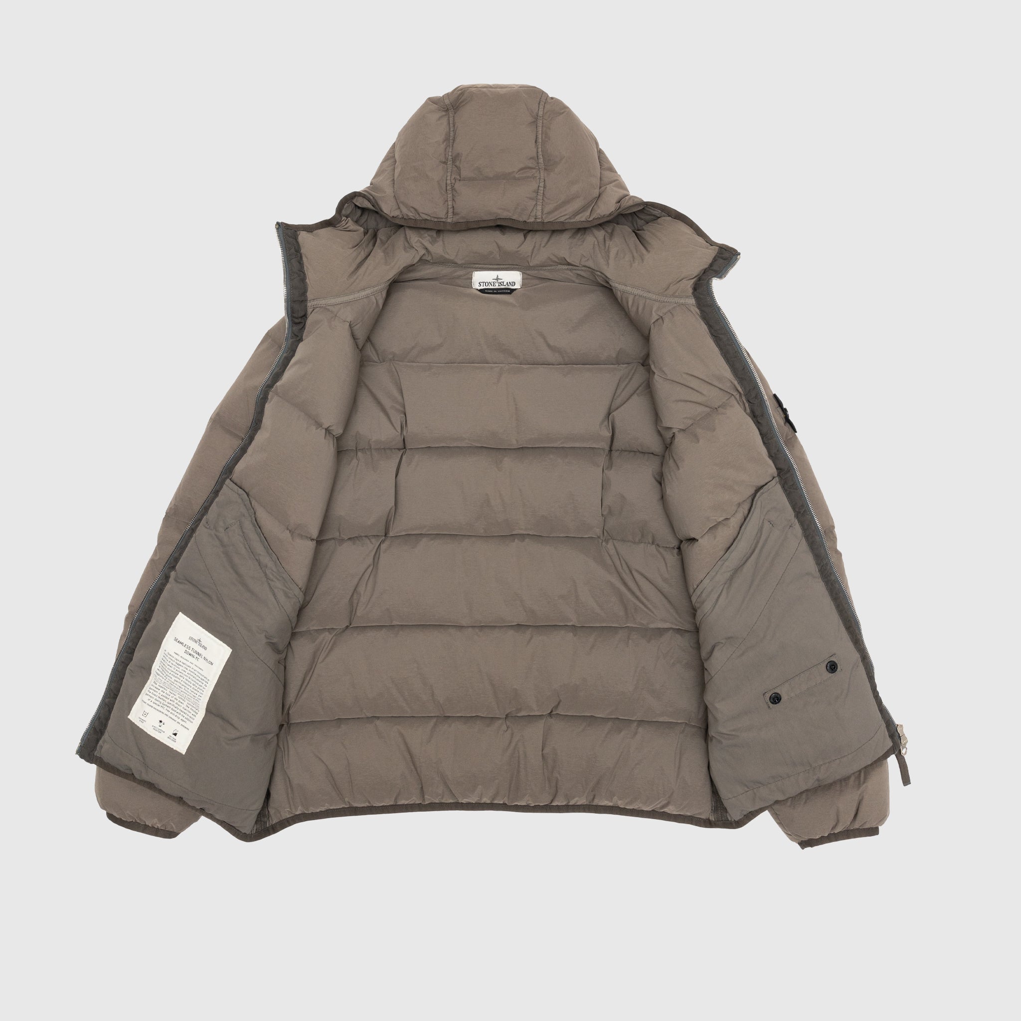 Seamless Tunnel Nylon Down Hooded Jacket - Lightweight Warm Winter Coat for Outdoor Activities, Hiking & Travel