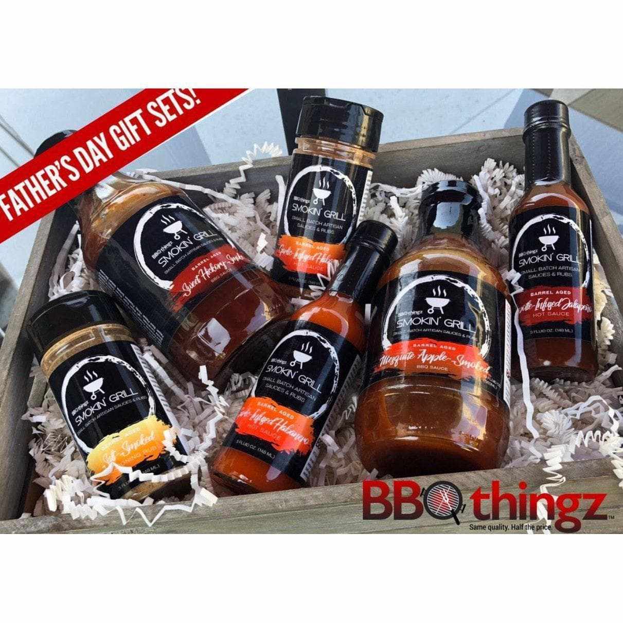 Best BBQ Marinade Gift Set - 6 Award-Winning BBQ Sauces, Hot Sauces & Dry Rubs Combo | Perfect for Grilling, Camping, Backyard Parties & Gifts