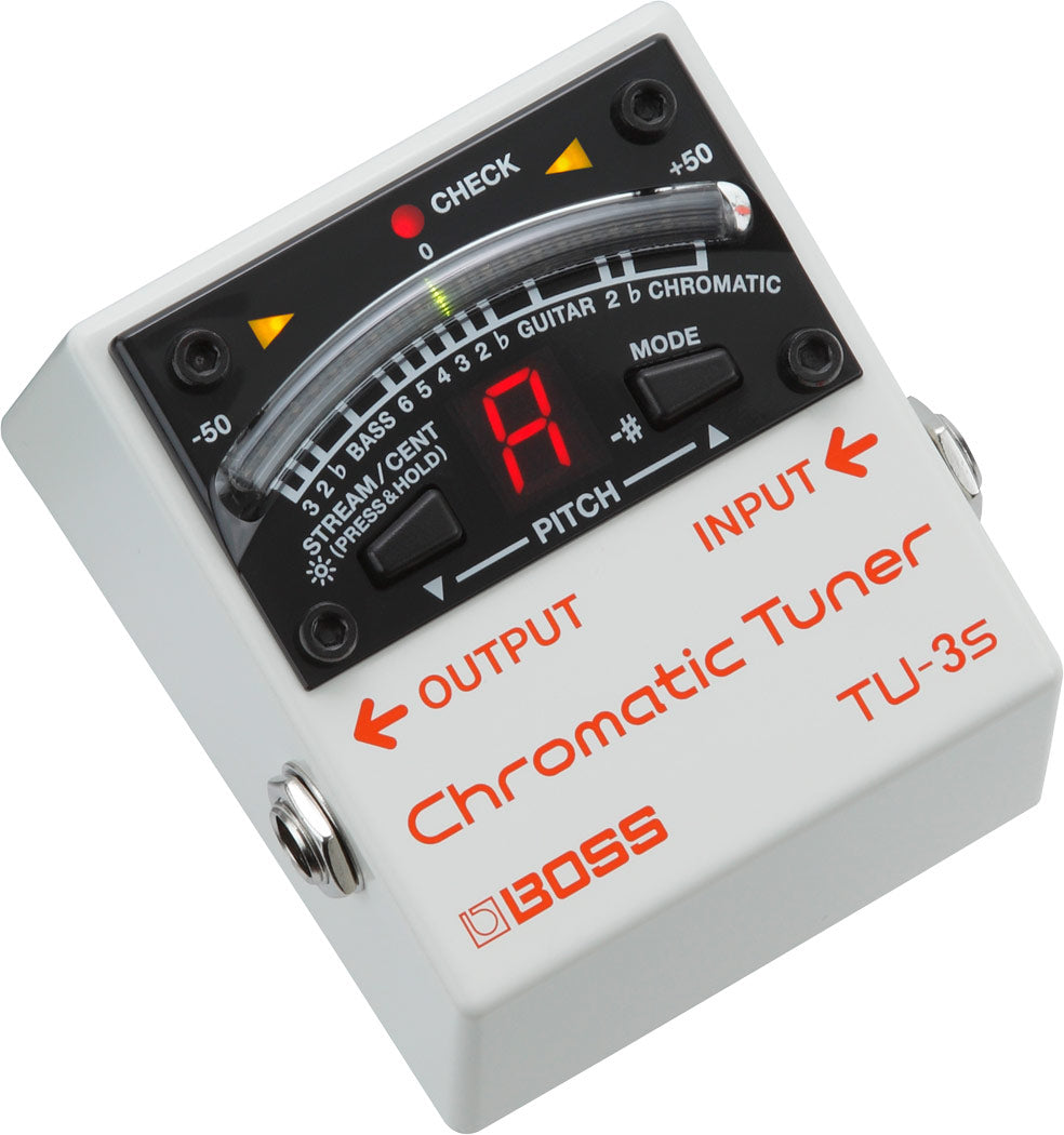 Boss TU-3S Chromatic Pedal Tuner - Compact & Accurate Guitar/Bass Tuner Pedal for Live Performance & Studio Recording