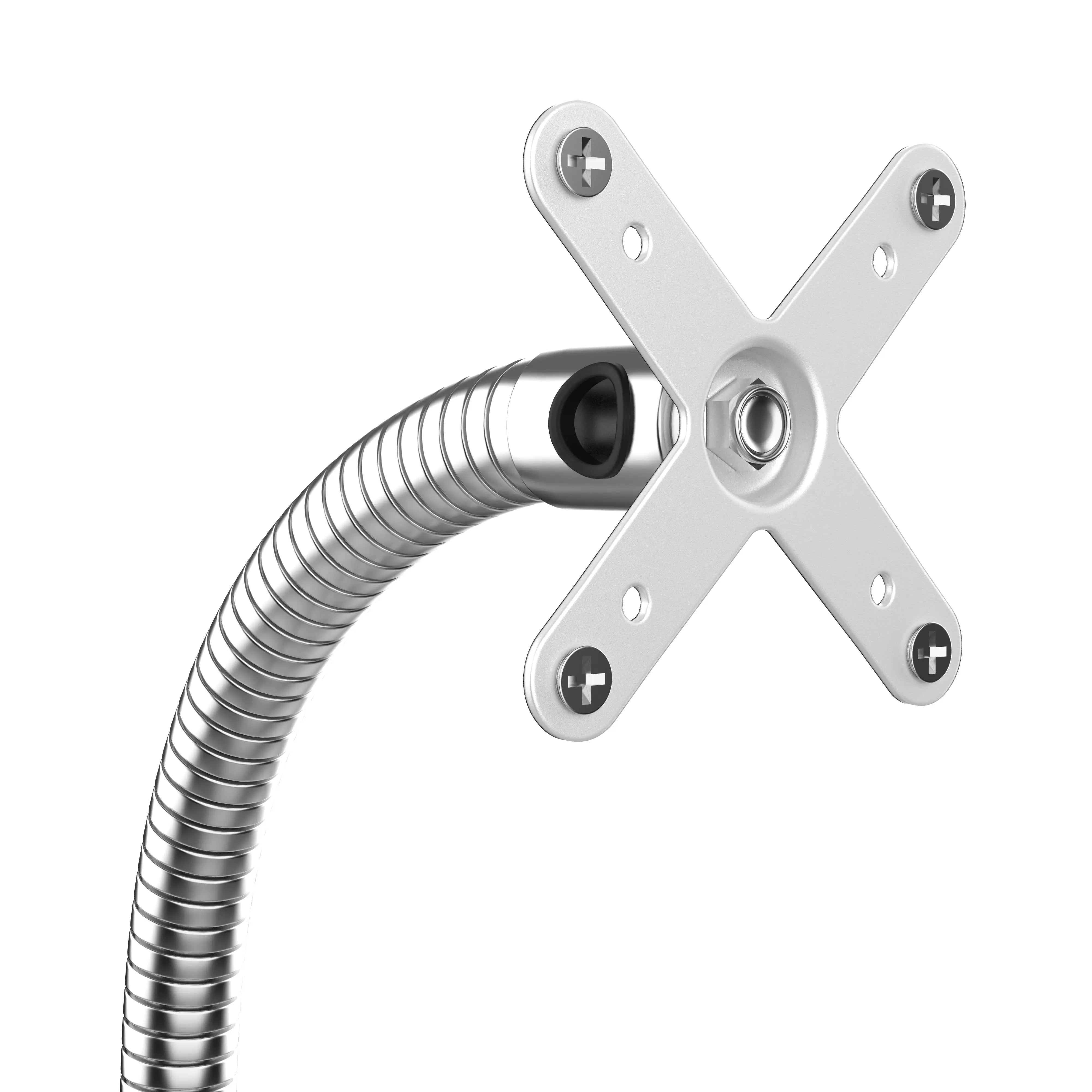 Heavy Duty Security Gooseneck Mount with Dual VESA Plates - Sturdy Monitor Arm for Office, Home, and Commercial Use - Perfect for Dual Screen Setup and Enhanced Workspace Security