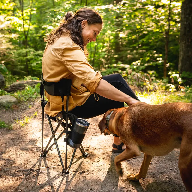 Quik E Seat - Portable Folding Chair for Camping, Hiking, Beach & Outdoor Activities | Lightweight & Compact Travel Chair for Adults & Kids | Perfect for Picnics, Concerts, Sports Events & Backyard Use
