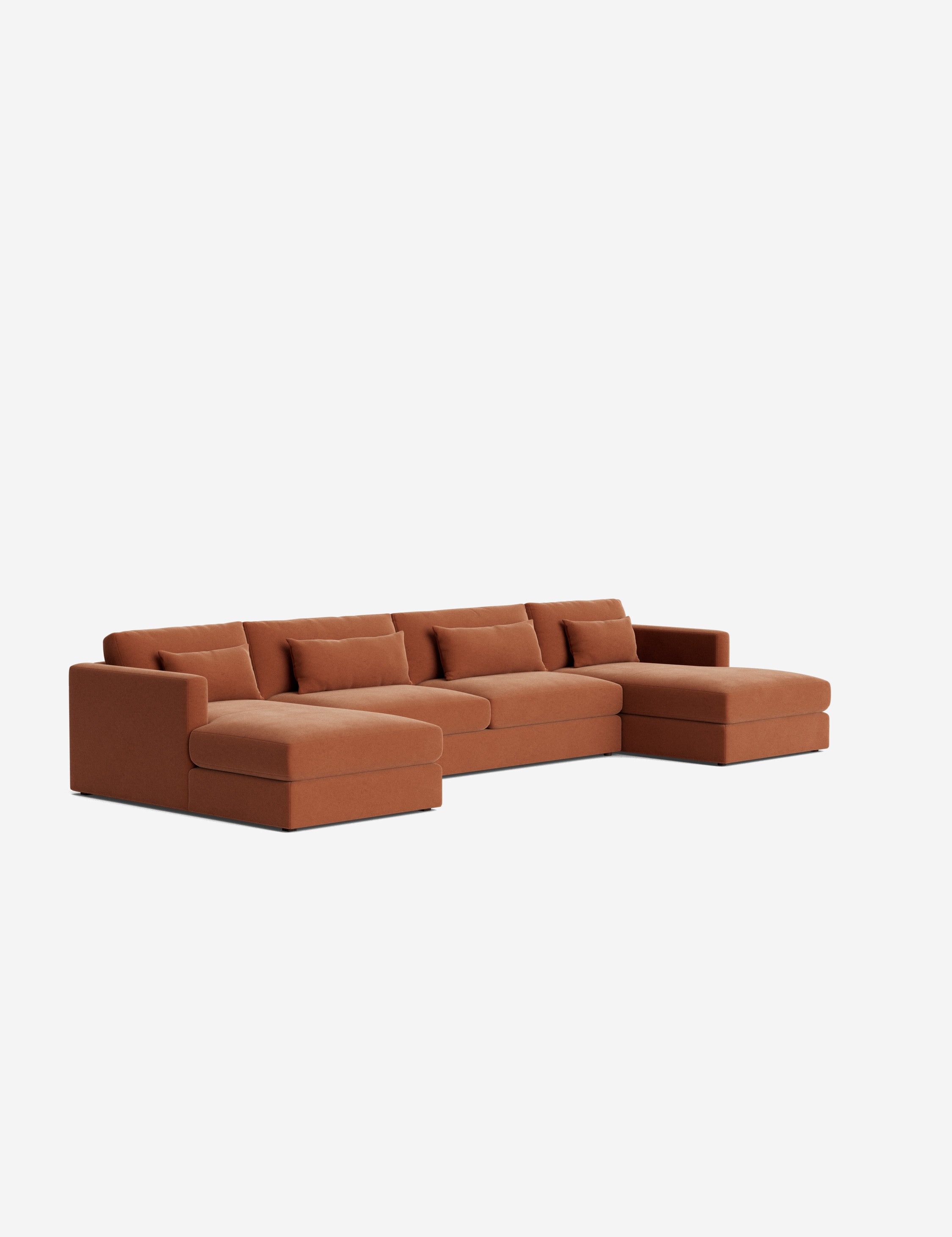 Durham U-Shaped Sectional Sofa - Modern L-Shaped Couch for Living Room, Family Room & Home Theater | Comfortable Fabric Sofa Set with Reversible Chaise