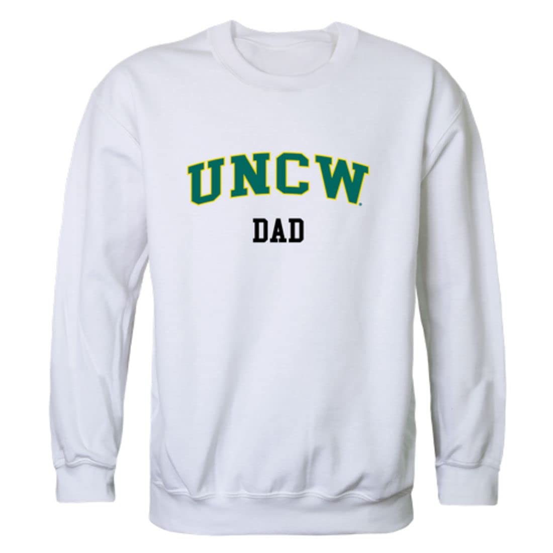 UNCW Seahawks Dad Fleece Crewneck Sweatshirt - University of North Carolina Wilmington Apparel - Heather Charcole Pullover for Game Day & Campus Spirit