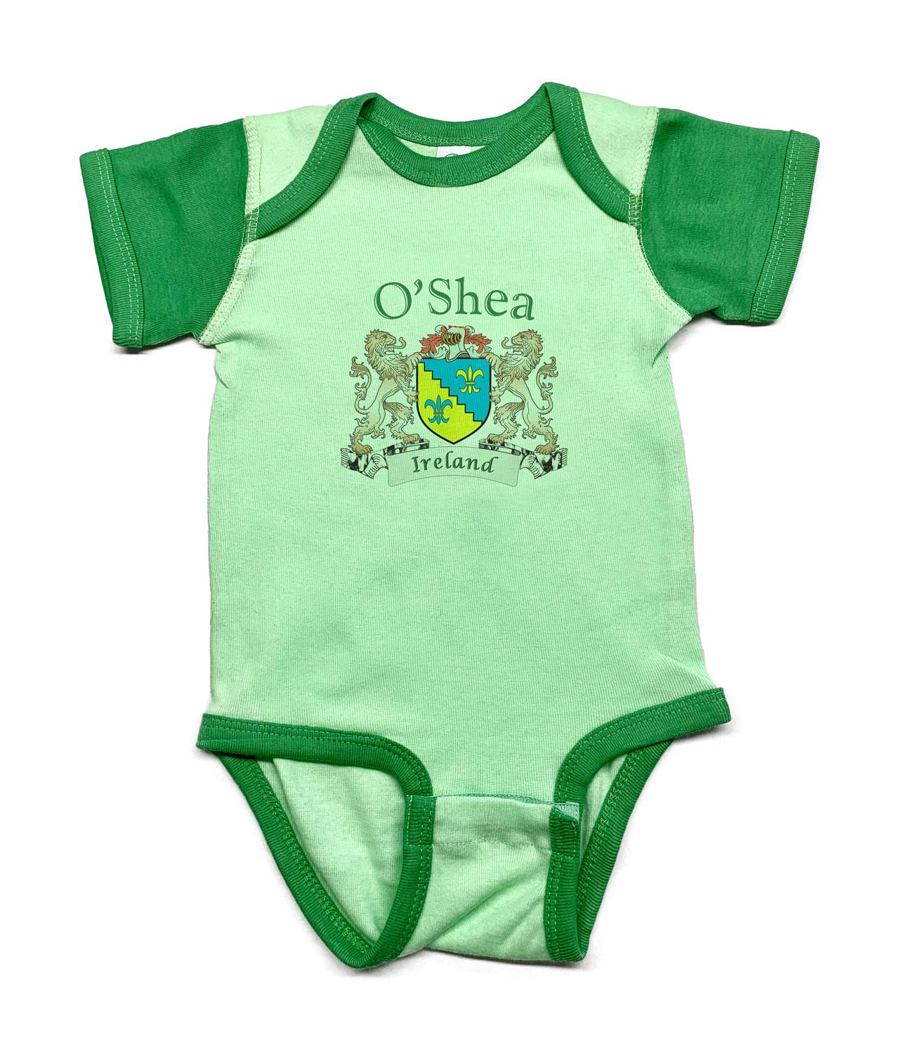 O'Shea Irish Coat of Arms Baby Onesie - Soft Cotton Infant Bodysuit for Boys & Girls - Perfect for St. Patrick's Day, Irish Heritage Celebrations & Family Photos