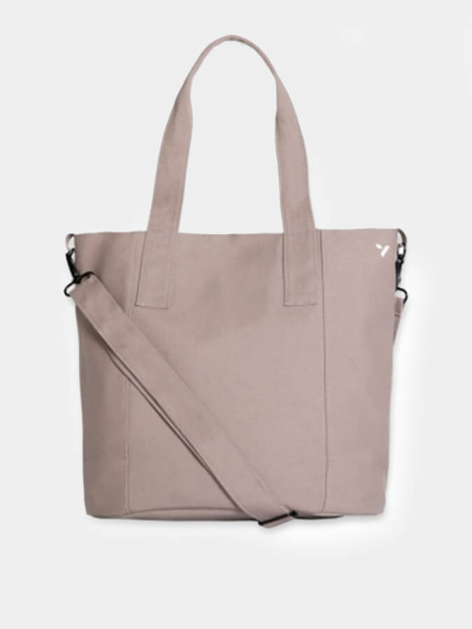 Vooray Zoey Organic Cotton Tote Bag - Eco-Friendly Reusable Shopping Bag for Groceries, Beach, Work & Travel