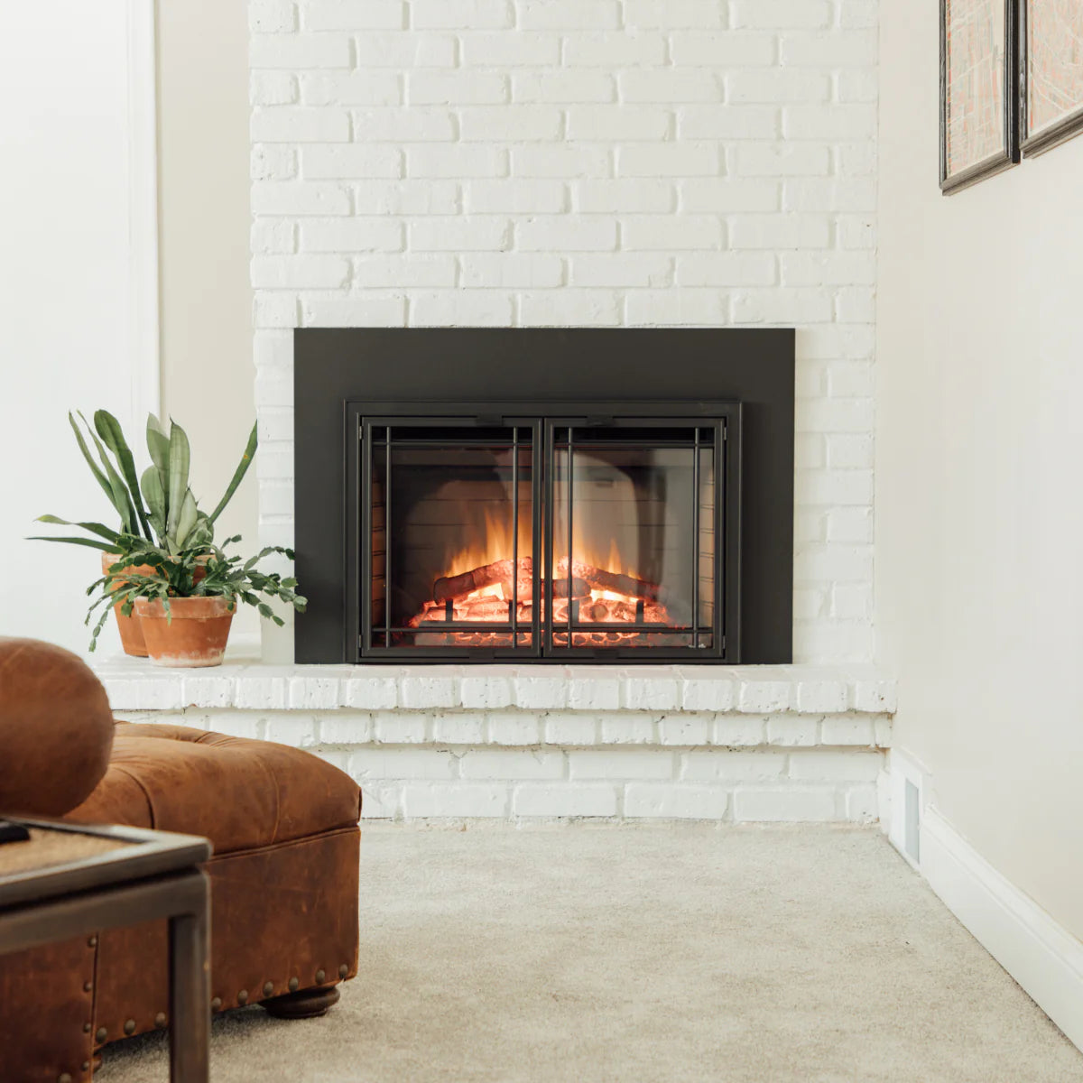 Simplifire 25 Electric Fireplace Insert - 25 Inch Recessed Wall Mount Heater with Realistic Flame Effect | Perfect for Living Rooms, Bedrooms & Home Offices (SF INS25)