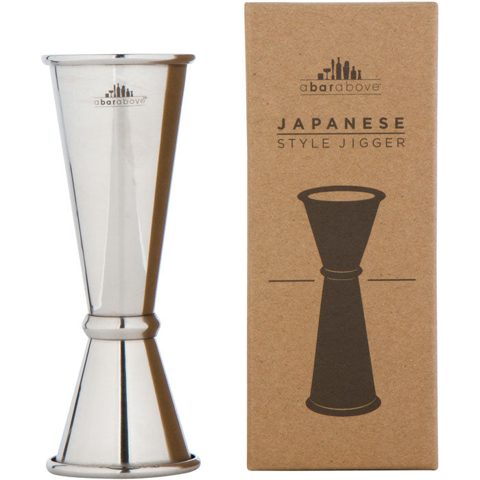 Premium Stainless Steel Japanese Jigger - Professional Cocktail Measuring Tool for Bartenders - Perfect for Mixing Martinis, Margaritas & Craft Cocktails at Home or Bar