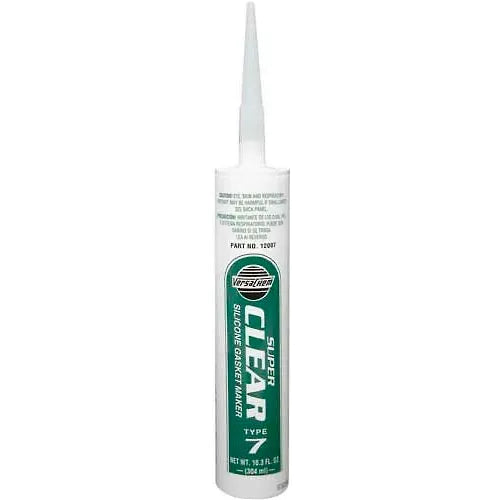 VERSA CHEM SUPER CLEAR SILICONE 12007 - High Performance Sealant for Bathroom, Kitchen & Plumbing Repairs - Waterproof Adhesive for Home Improvement Projects