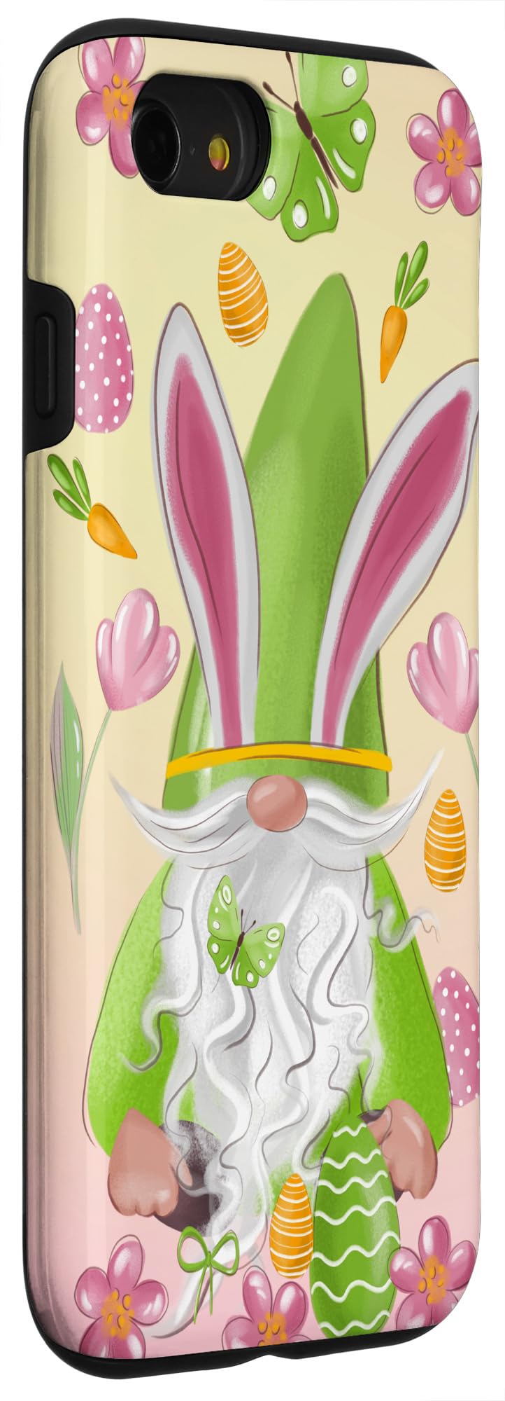 Funny Easter Egg Hunting Gift iPhone SE (2020)/7/8 Phone Case with Cute Scandinavian Gnome Design - Perfect for Easter Celebrations, Spring Festivals & Outdoor Adventures