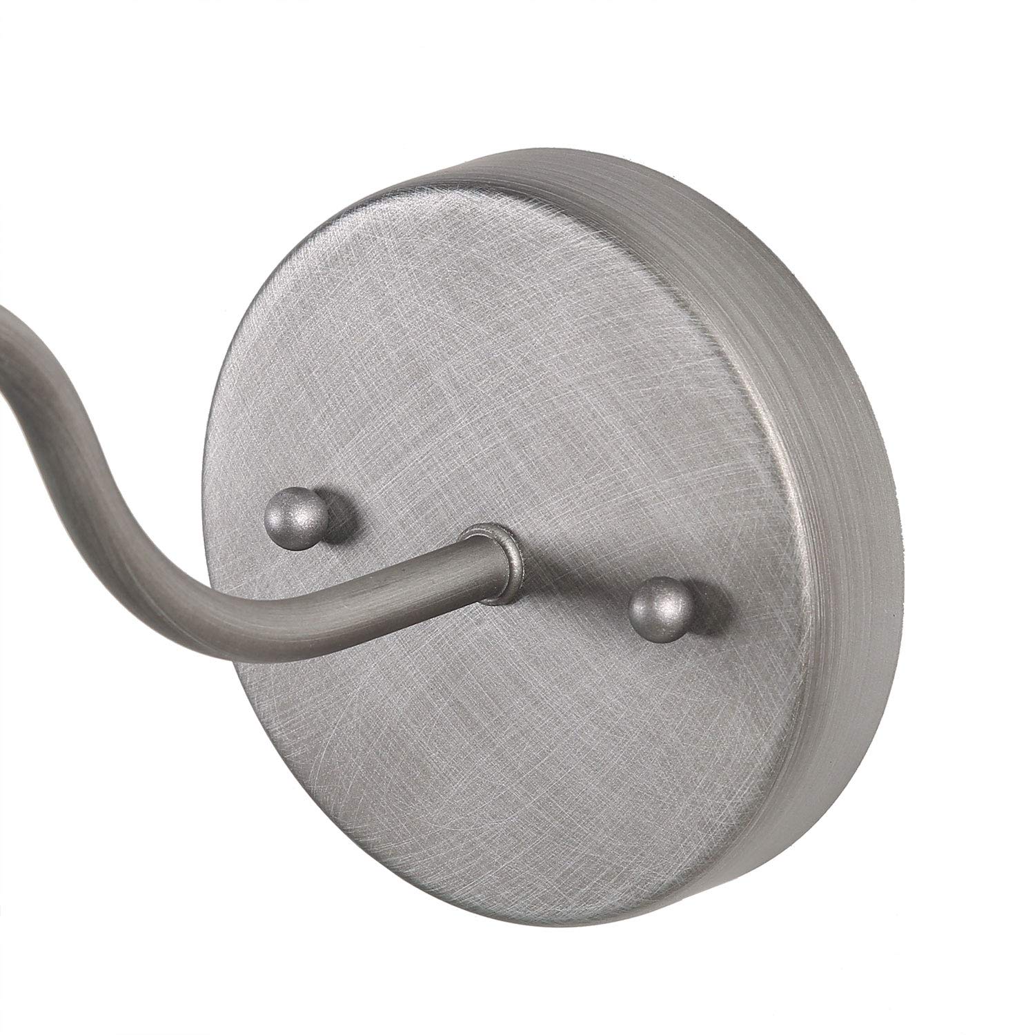 LOG BARN Wall Sconce - Rustic Brushed Pewter Farmhouse Light with Gooseneck Design | Perfect for Bedroom Headboard, Bedside Lighting, Hallway Decor & Cozy Cabin Ambience