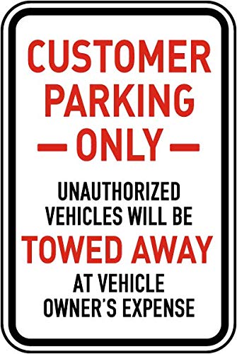 Vinyl Stickers Bundle - Safety & Warning Signs, Warehouse Stickers, Customer Parking Only Sign (3.5