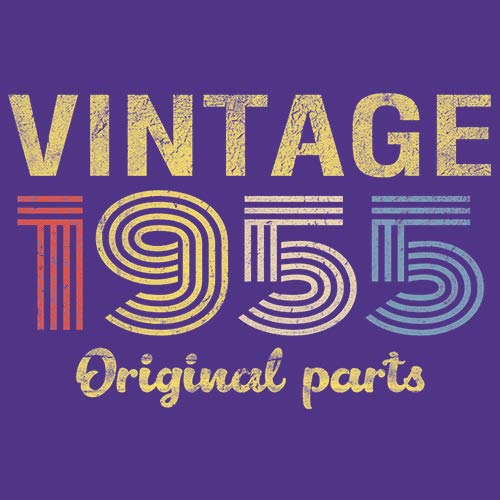 Vintage 1955 Retro 70th Birthday Gift T-Shirt for Men - Original Parts Design - Perfect for Milestone Celebrations & Themed Parties