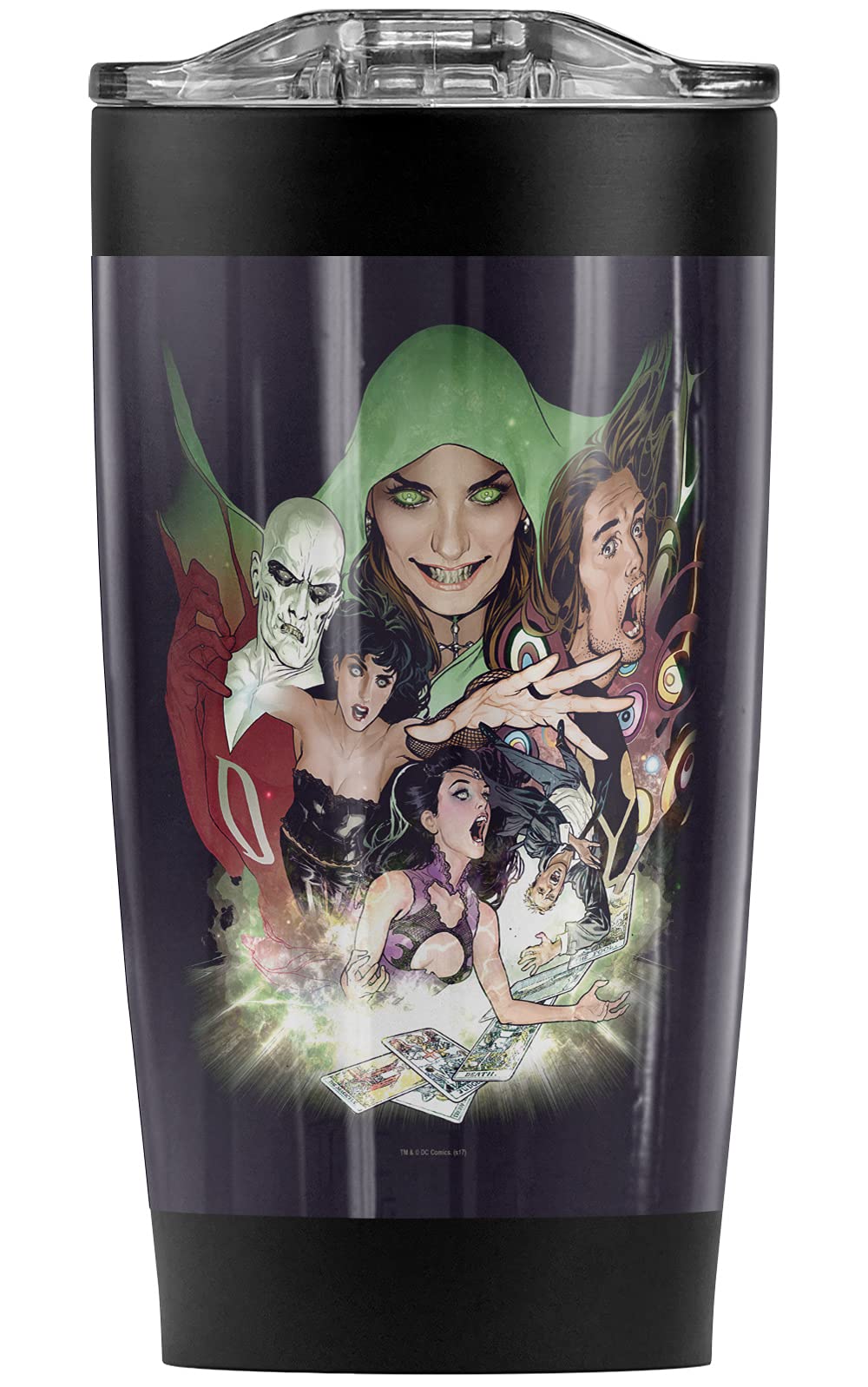 Justice League Dark Cover #1 Stainless Steel Tumbler 20oz - Vacuum Insulated Coffee Travel Mug with Leakproof Sliding Lid | Double Wall Insulation for Hot & Cold Drinks | Perfect for Office, Gym, Camping & Commuting