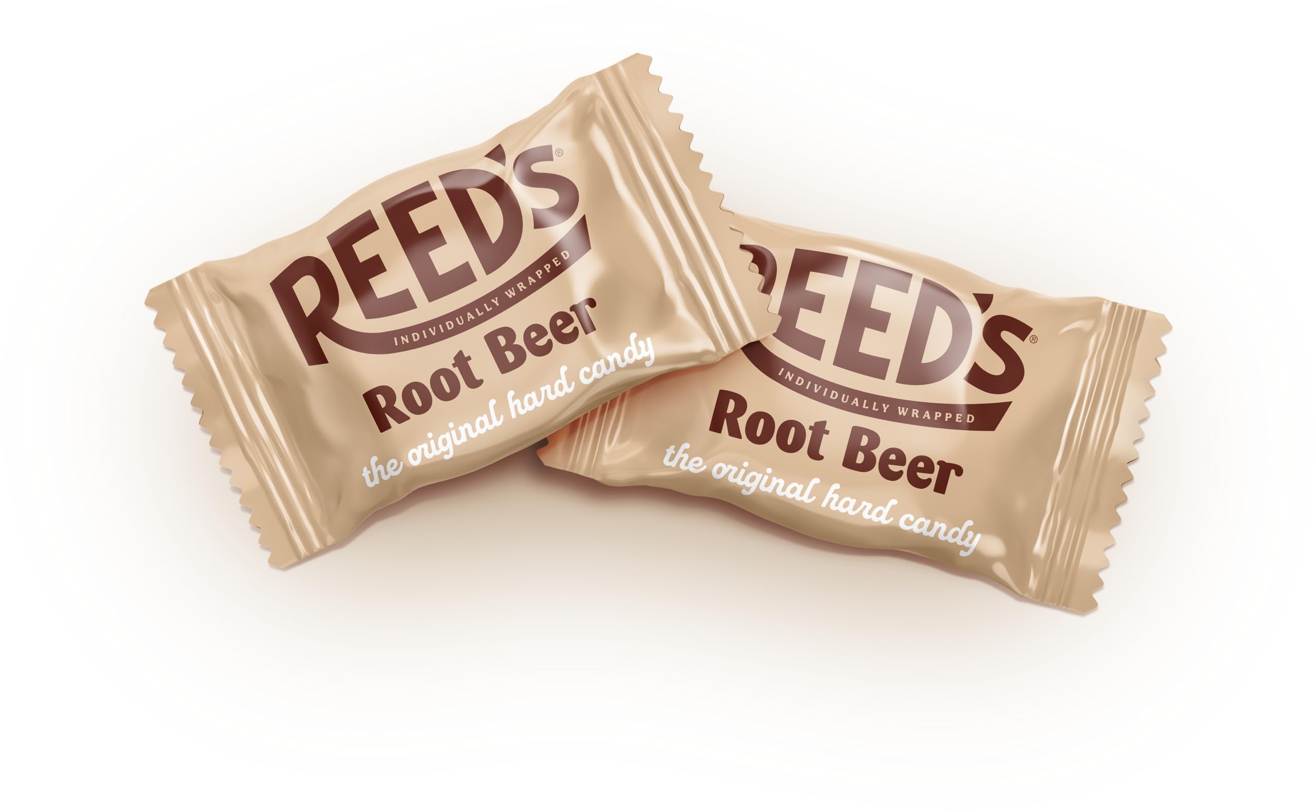 Reed's Individually Wrapped Root Beer Hard Candy - 6.25oz Peg Bag | Old-Fashioned Creamy Root Beer Flavor | Classic American Treat for Parties, Movie Nights & Gift Baskets