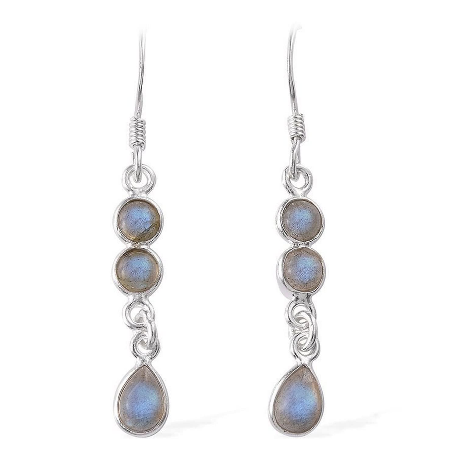925 Sterling Silver Moonstone Drop Dangle Earrings for Women & Girls | Handmade Boho Jewelry | Perfect for Weddings, Parties & Everyday Wear