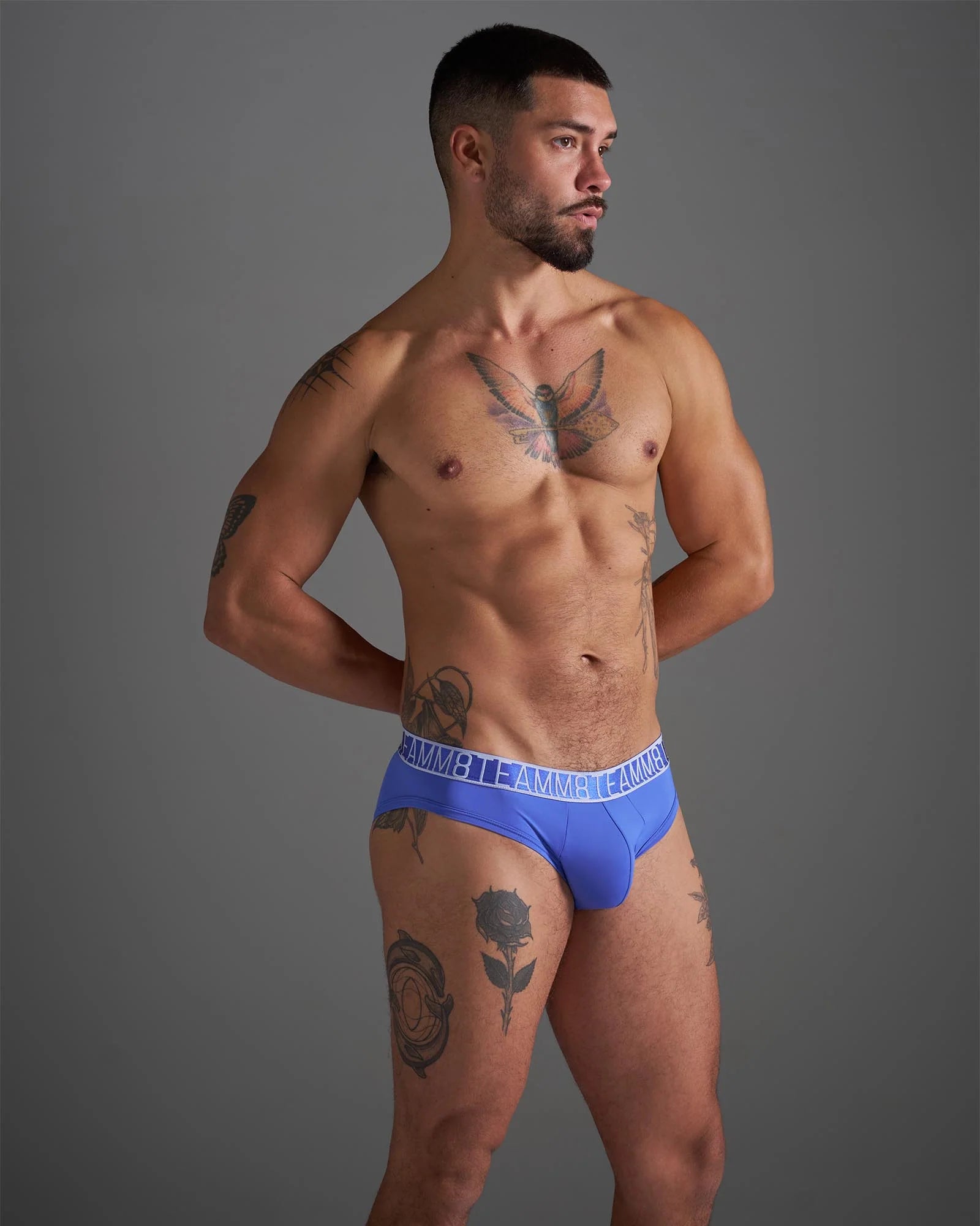 Teamm8 Shade Brief Ocean Blue - Comfortable Swim Trunks for Men - Perfect for Beach, Pool, and Summer Vacations