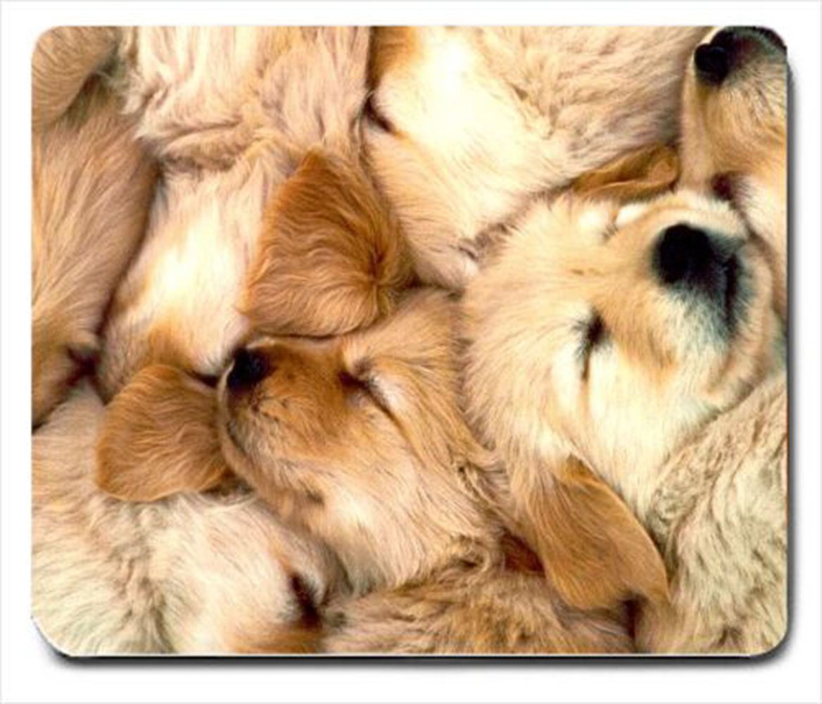 Golden Retriever Puppy Dog Mouse Pad - Non-Slip Rubber Base, Smooth Surface for Precise Tracking - Perfect for Gaming, Office & Home Computer Use