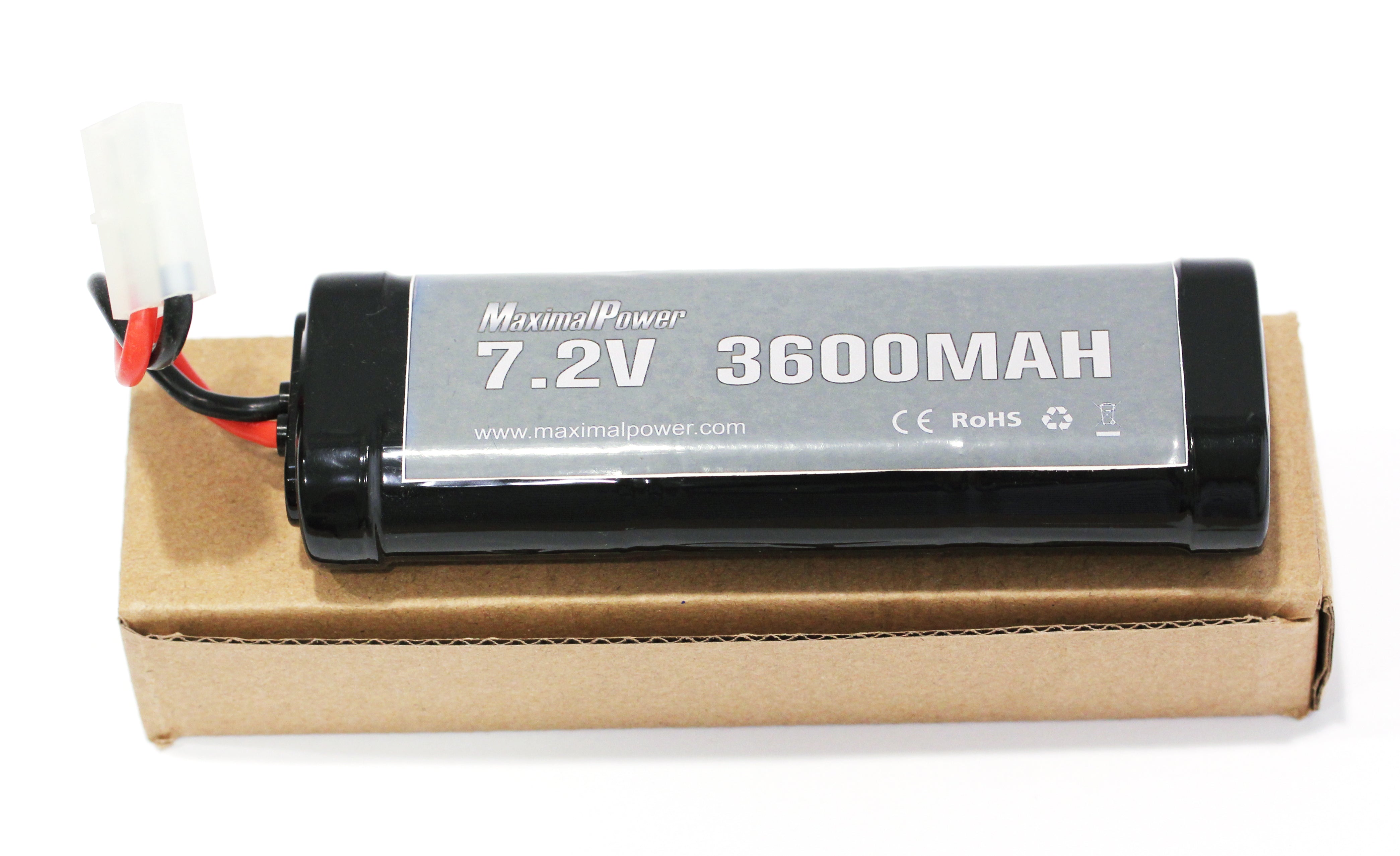 MaximalPower 7.2V 3600mAh Rechargeable Battery Pack for RC Cars, Trucks, Airplanes & Remote Control Vehicles - Long Lasting Power for Hobby Toys & Racing Drones (Perfect for Outdoor Play & RC Competitions)