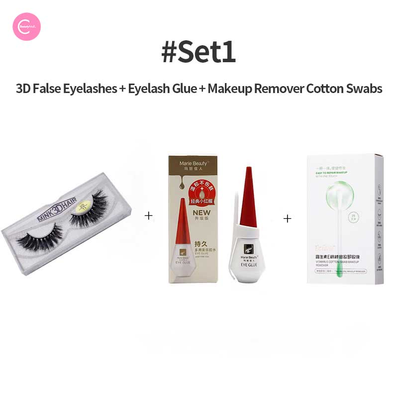 3D Mink Eyelashes - Natural Voluminous False Lashes for Dramatic Eye Makeup | Perfect for Parties, Weddings & Special Occasions