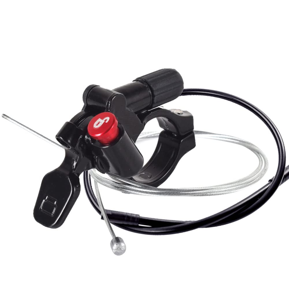 Zcargel Aluminum Alloy Bicycle Front Fork Remote Lockout Lever - Mountain Bike, BMX, Road Bike & Commuter Bike Cable Controller for Smooth Riding on Trails & Urban Streets