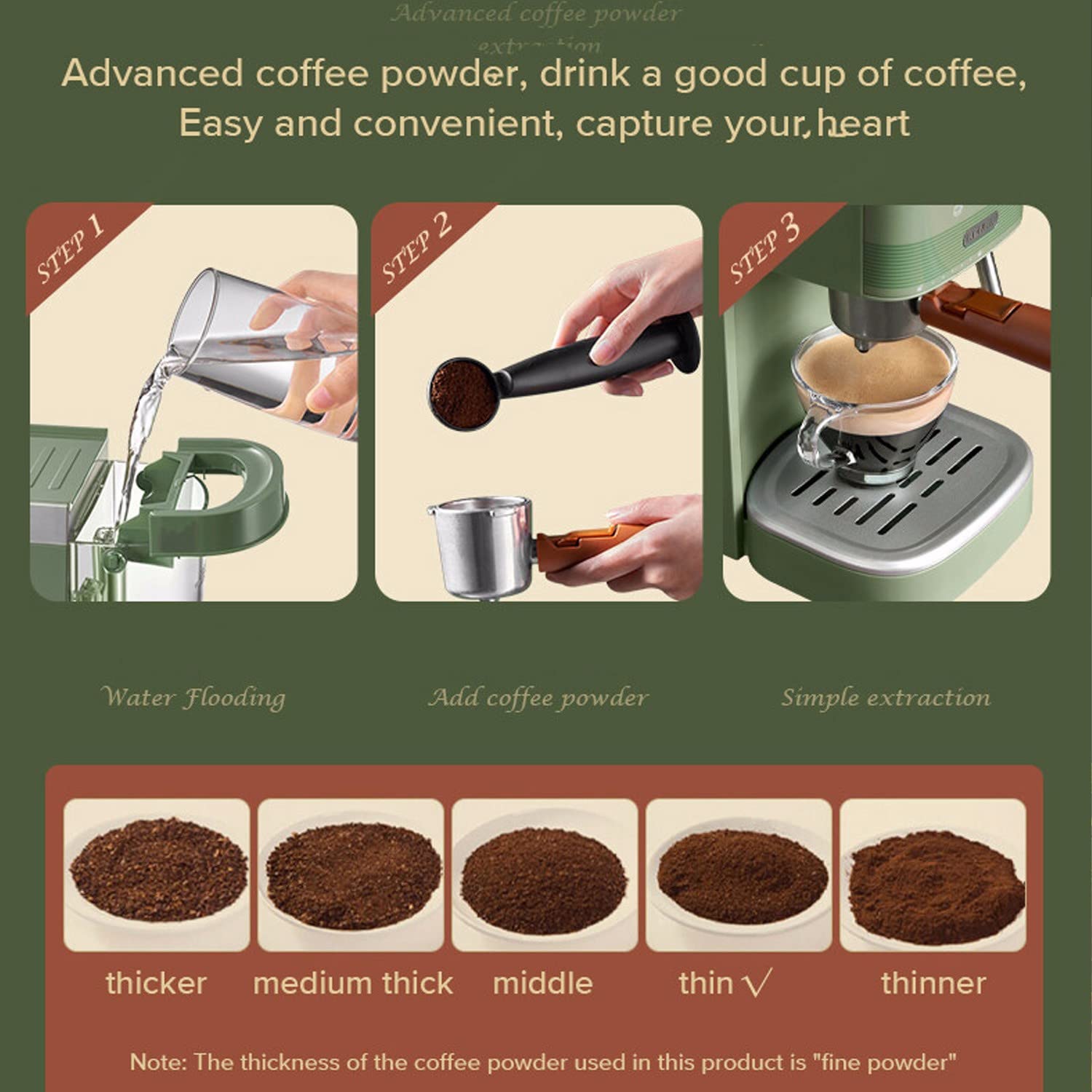 20 Bar Espresso Machine with Milk Frother - Compact Home Coffee Maker for Latte & Cappuccino - Perfect for Kitchen Countertops and Small Spaces