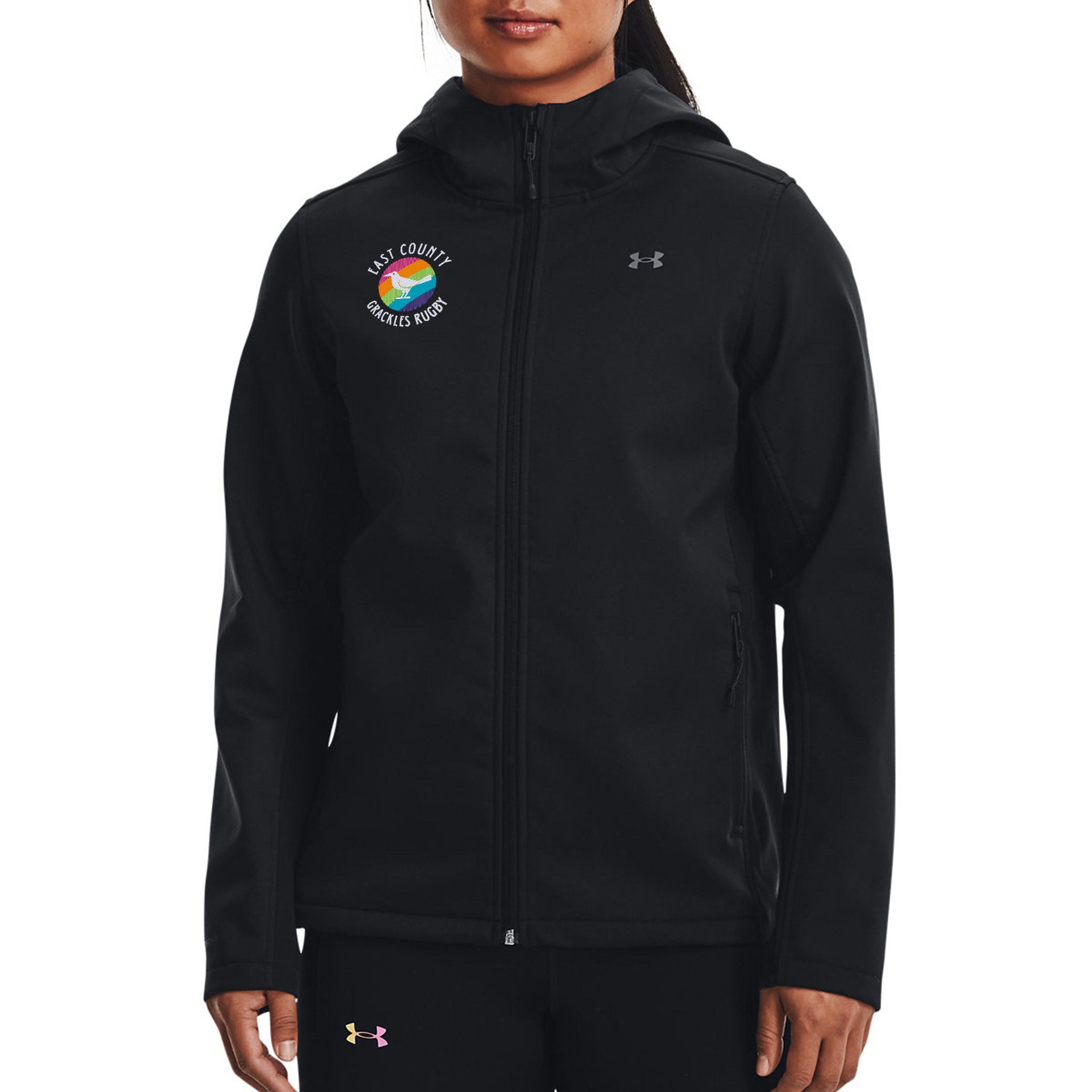 East Co. Grackles UA Women's Lightweight Water-Resistant Hooded Jacket - Perfect for Outdoor Activities, Hiking & Casual Wear