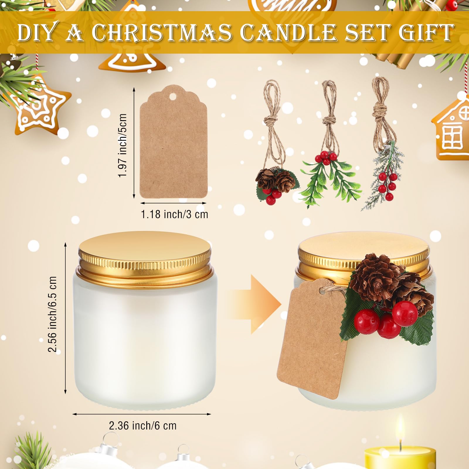 12 Pack Christmas Candles Bulk - Scented Holiday Candles Set for Home Decor, Table Centerpiece & Gifts | Aromatherapy Candles for Women, Coworkers | Perfect for Christmas Decorations, Parties & Relaxation