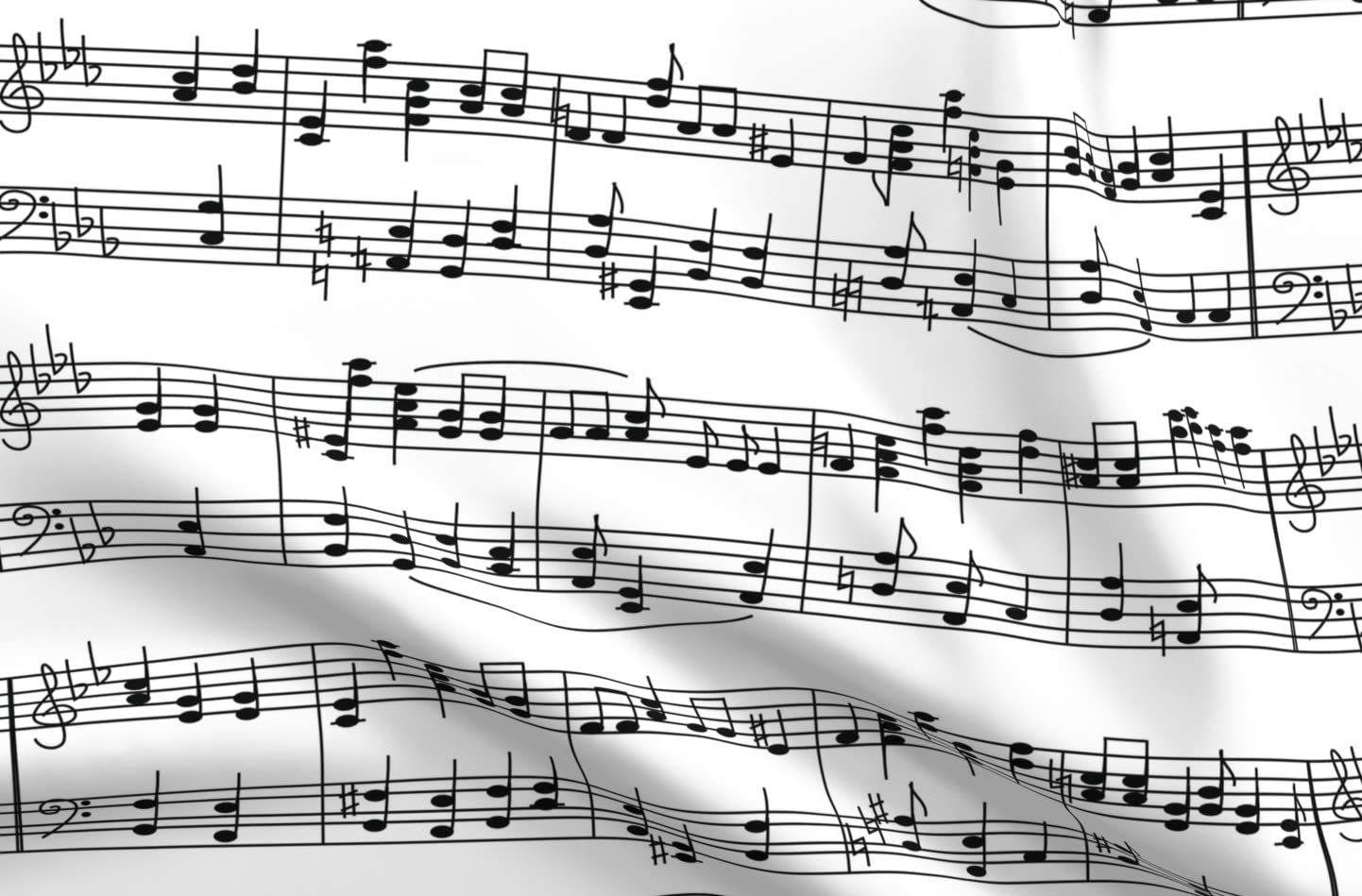 Music Notes Printed Minky Fabric Fat Quarter - Soft Plush Fabric for Sewing Baby Blankets, Quilt Backing & DIY Projects - Perfect for Nursery Decor, Gift Making & Crafting