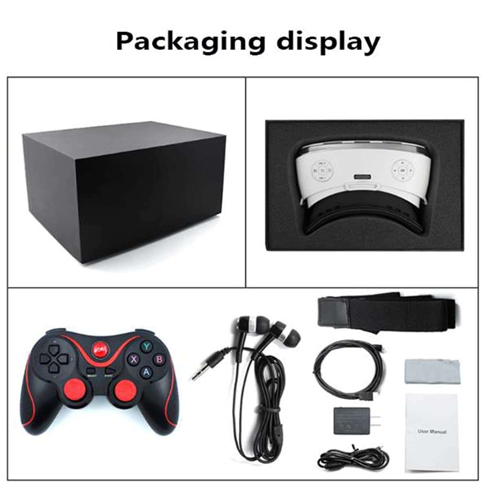 All-in-One Wireless VR Headset for PC & Gaming Consoles - 16GB 3D Virtual Reality Glasses Compatible with PS4, Xbox 360/One, 2K HDMI, Nibiru Android 5.1, 2560x1440 Resolution (White) - Perfect for Immersive Gaming, 3D Movies & Virtual Experiences