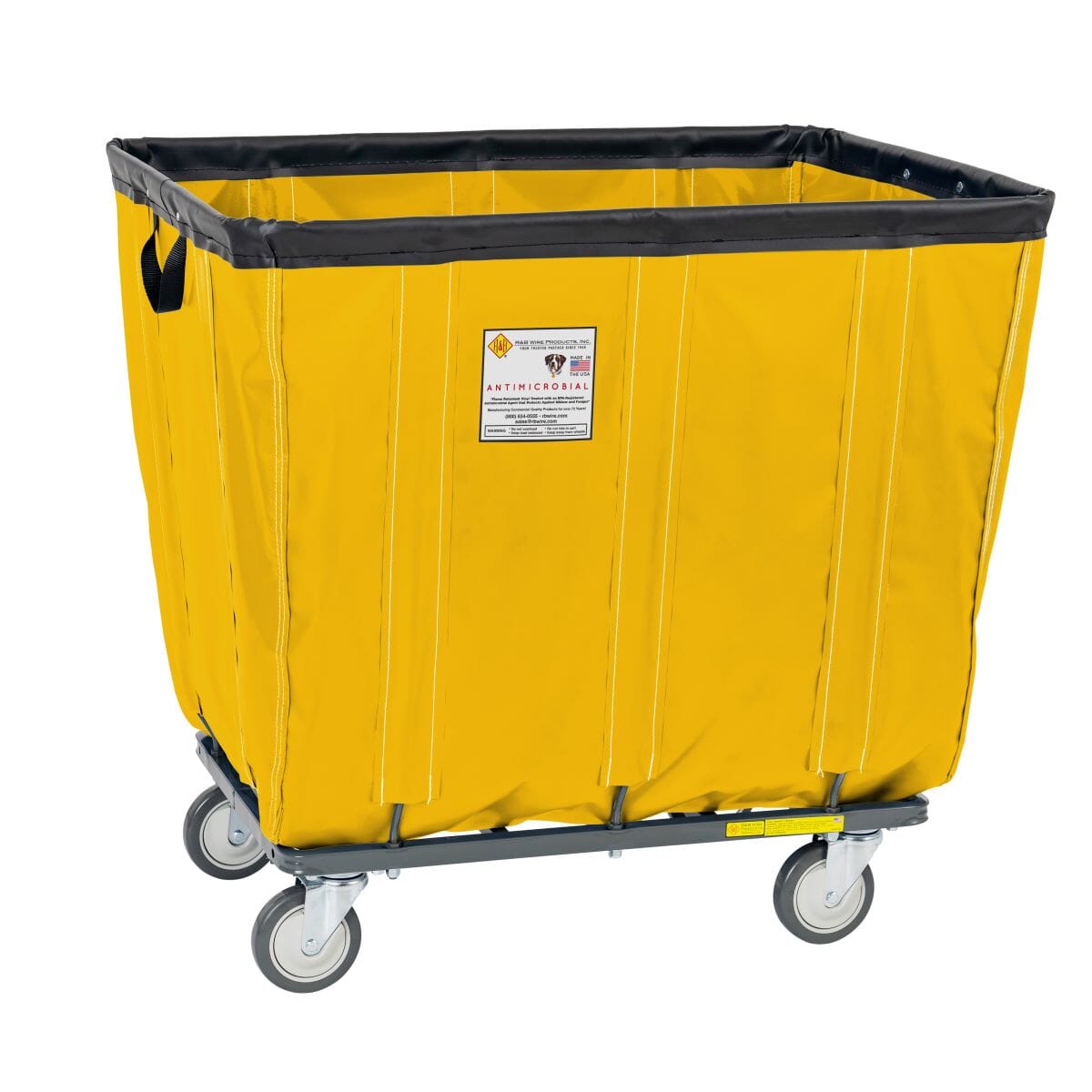 8 Bushel Vinyl Basket Truck with Antimicrobial Liner - Perfect for Grocery Shopping, Laundry, and Home Organization